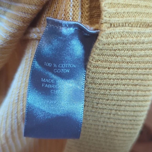 Marled Reunited. Open-Front Ribbed Cardigan In Yellow. Size XS. - Picture 6 of 9